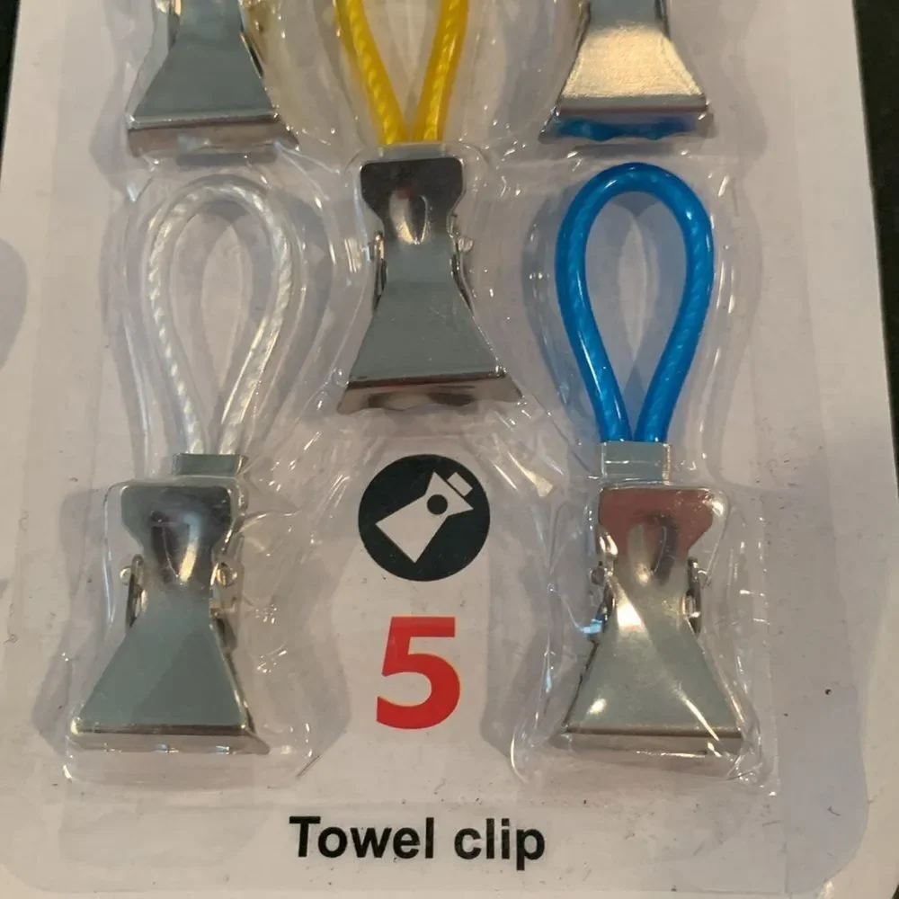 15 Towel Hanging Clips for Tea Towels  Kitchen Bathroom Beach Home Set Lot NEW